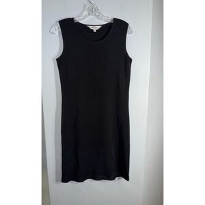 Misook Black Sleeveless Knee-Length Sheath Dress petite small